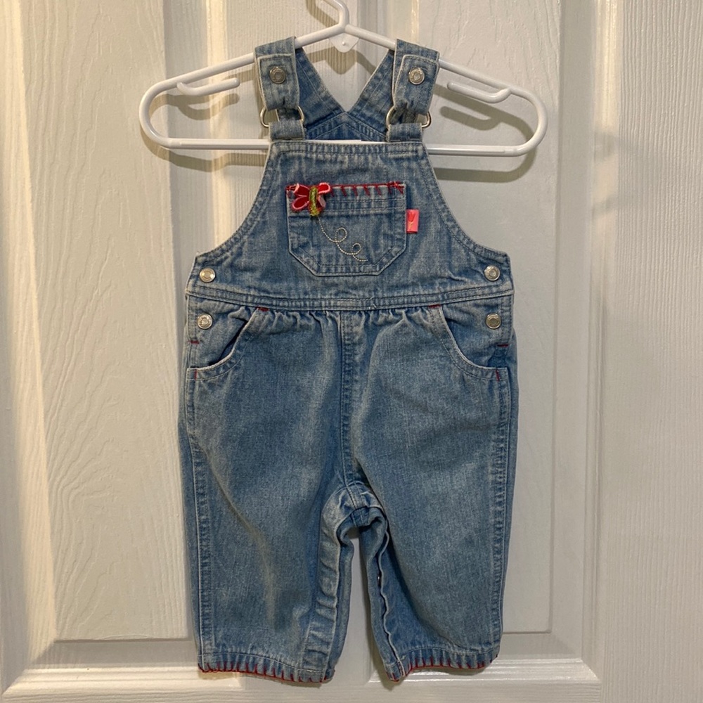 Carters Denim Girls Overalls Size 3-6M (run big)